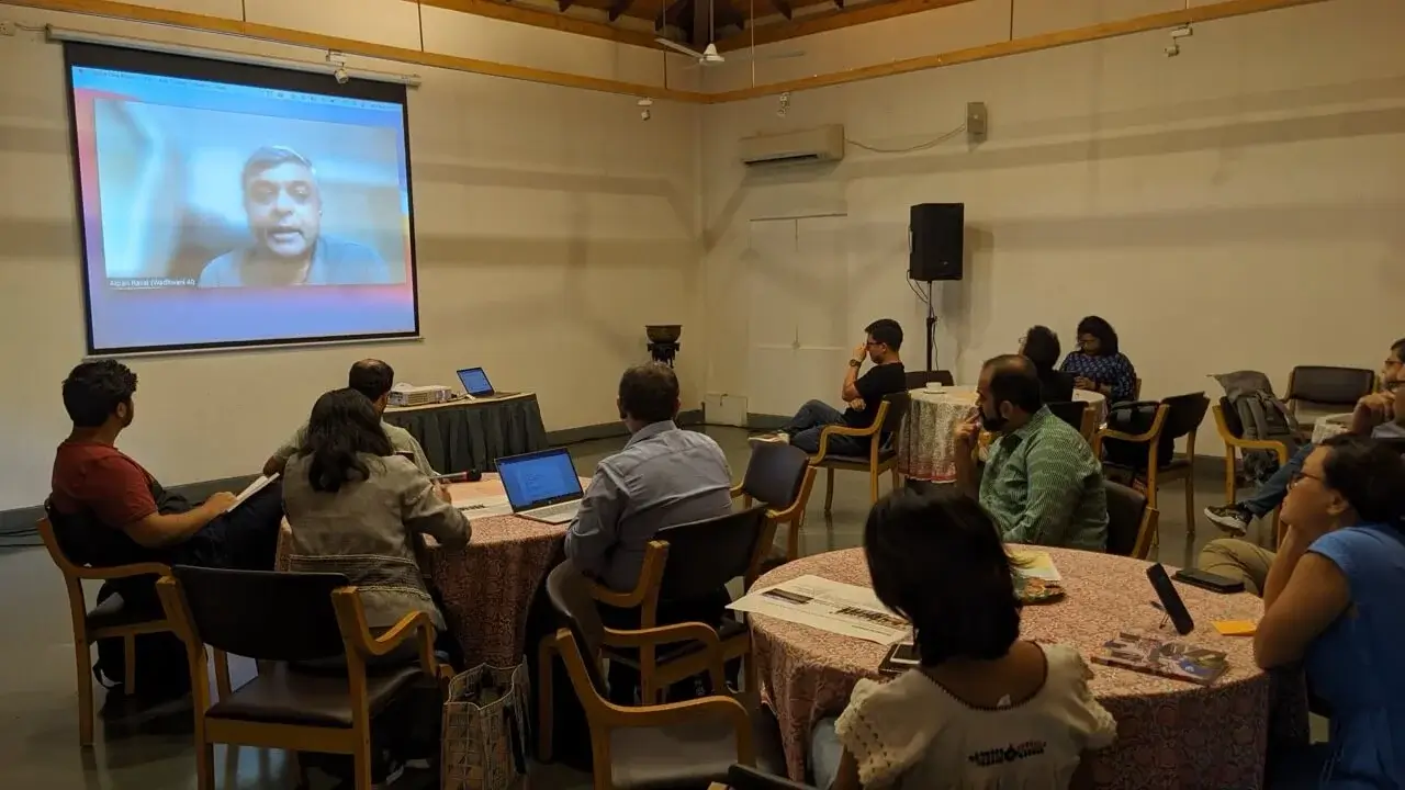 Participants watch a Lightning Talk by Alpan Rawal, Chief AI/ML Scientist at Wadhwani AI